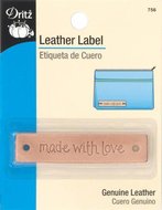 Etiquette en Cuir "Made With Love"