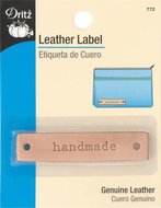 Etiquette en Cuir "Handmade"